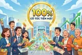Một công ty chốt ngày trả cổ tức tiền mặt 100%