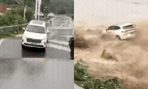 Kinh hoàng khoảnh khắc cầu gãy sập, ô tô bị "nuốt chửng" trong dòng lũ dữ