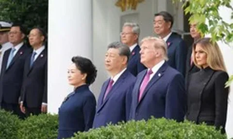 Tổng thống Mỹ Donald Trump đón Chủ tịch Trung Quốc Tập Cận Bình tại Nhà Trắng