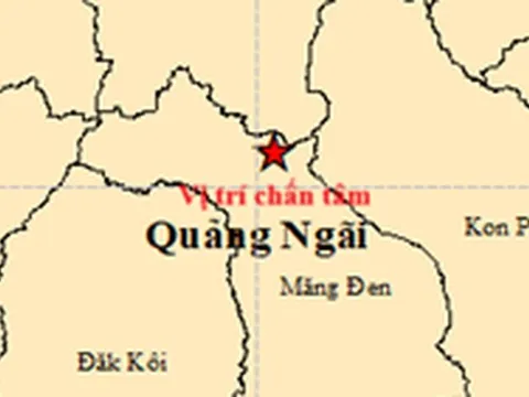 Liên tiếp 6 trận động đất ở Quảng Ngãi trong ngày 11/5